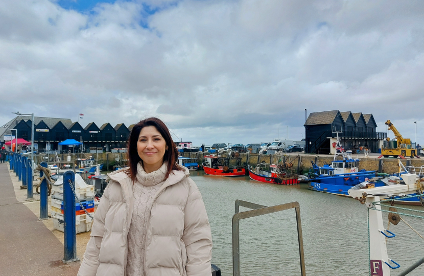 Louise at Whitstable harbour