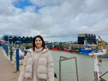 Louise at Whitstable harbour